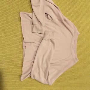 cropped light pink brandy Melville sweater